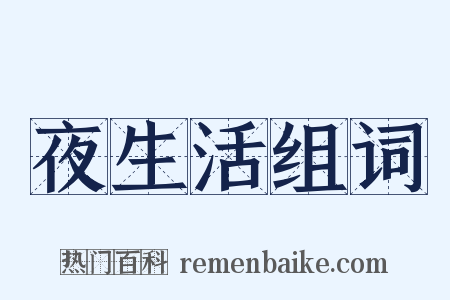 夜生活组词是什么意思的图片